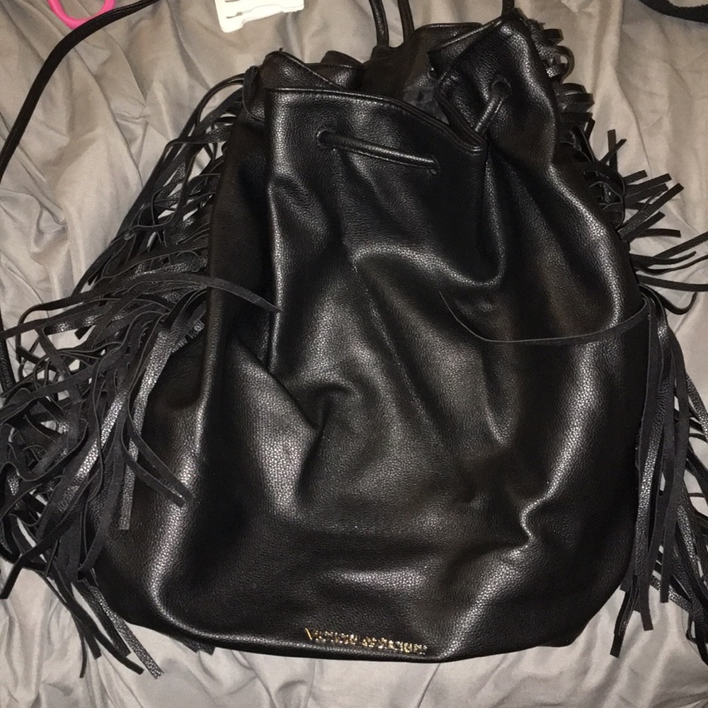 Fringe backpack purse
